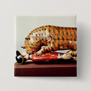 Badge Carré 5 Cm Le tigre de Tipu, c.1790 (bois)