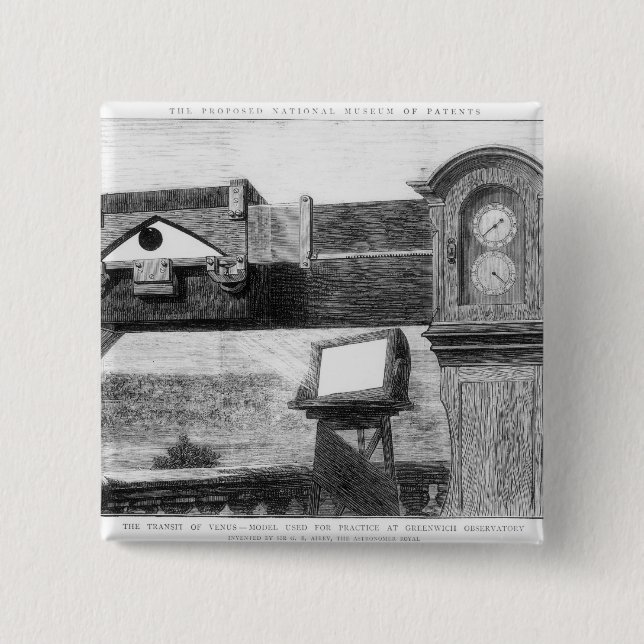 Badge Carré 5 Cm Le transit de Vénus (Devant)
