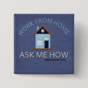 Badge Carré 5 Cm Le travail de la maison, me demandent comment
