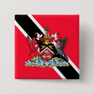 Badge Carré 5 Cm Le Trinidad-et-Tobago