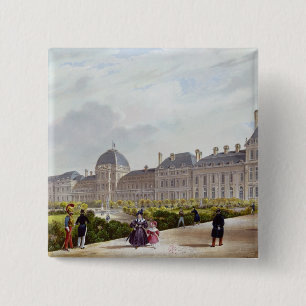 Badge Carré 5 Cm Le Tuileries pendant la restauration
