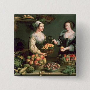 Badge Carré 5 Cm Le vendeur de fruits et légumes