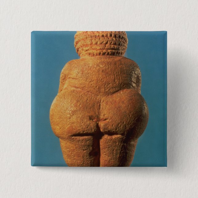 Badge Carré 5 Cm Le Vénus de Willendorf (Devant)