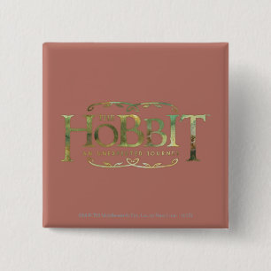 Badge Carré 5 Cm Le vert de logo de Hobbit