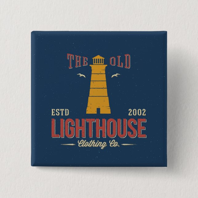 Badge Carré 5 Cm Le vieil habillement Cie. de phare (Devant)