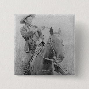 Badge Carré 5 Cm Le voleur de train "Dixon" Roberts