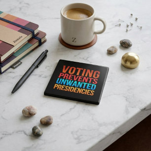 Badge Carré 5 Cm Le vote empêche l'élection de présidences indésira