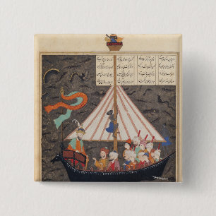 Badge Carré 5 Cm Le voyage d'Alexandre le grand