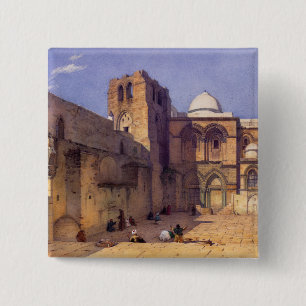 Badge Carré 5 Cm Leander Russ L'église du Saint Sépulcre