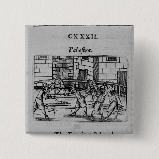Badge Carré 5 Cm L'école de clôture (Devant)