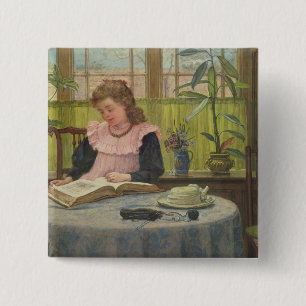 Badge Carré 5 Cm Lecture