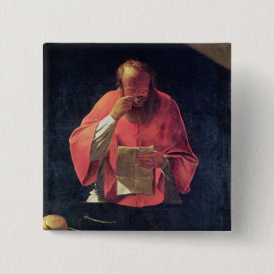 Badge Carré 5 Cm Lecture de St Jerome
