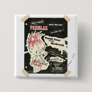 Badge Carré 5 Cm Légende de punk rock de PEBBLES™