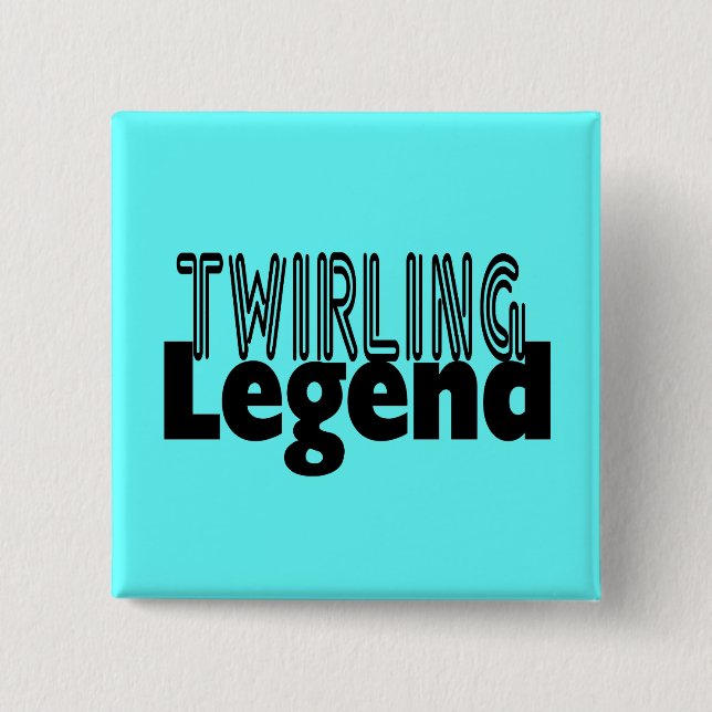 Badge Carré 5 Cm Légende de Twirling (Devant)