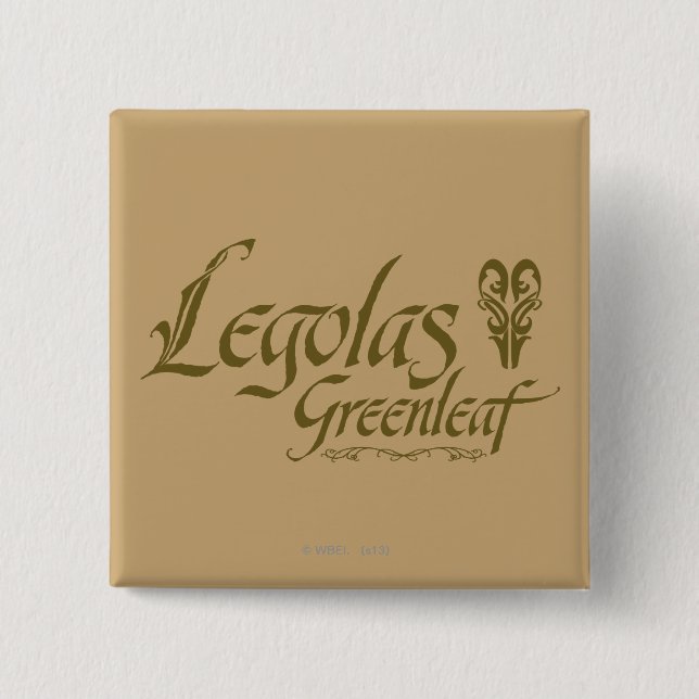 Badge Carré 5 Cm LEGOLAS GREENLEAF™ Nom (Devant)