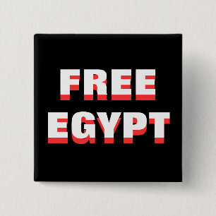 BADGE CARRÉ 5 CM L'EGYPTE LIBRE