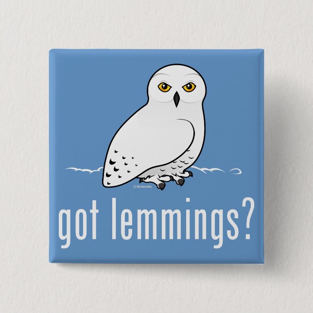Badge Carré 5 Cm lemmings obtenus ? (Devant)