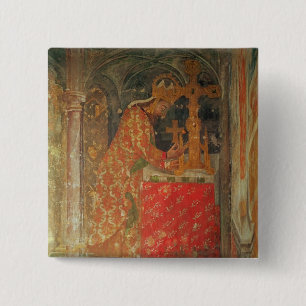 Badge Carré 5 Cm L'empereur romain saint Charles IV