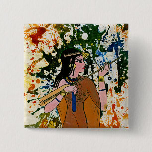 Badge Carré 5 Cm L'Enchanteuse égyptienne par Michael Moffa