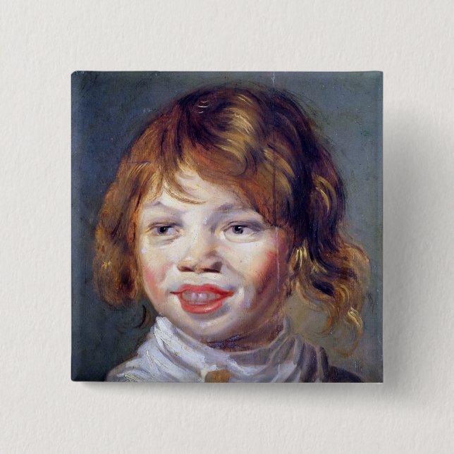 Badge Carré 5 Cm L'enfant riant (Devant)