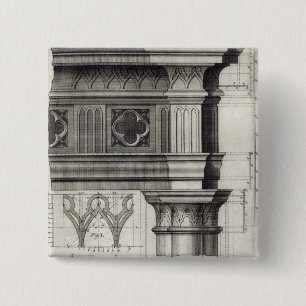 Badge Carré 5 Cm L'Entablature gothique