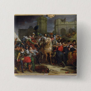 Badge Carré 5 Cm L'entrée de Henri IV dans Paris