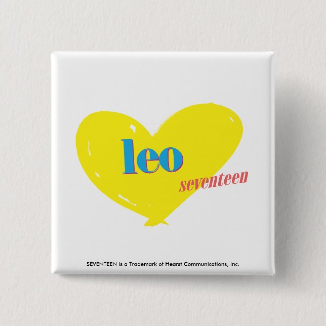 Badge Carré 5 Cm Leo 3 (Devant)