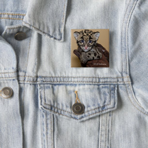 Badge Carré 5 Cm Léopard opacifié CUB