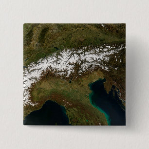 Badge Carré 5 Cm Les Alpes