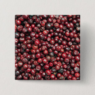 Badge Carré 5 Cm Les baies rouges de l'Himalaya