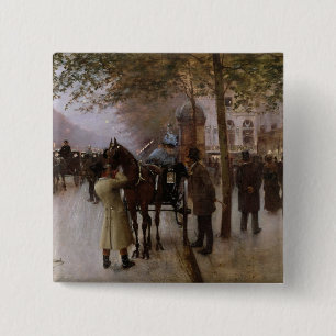 Badge Carré 5 Cm Les boulevards, même devant