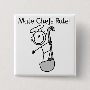 Badge Carré 5 Cm Les chefs masculins règnent