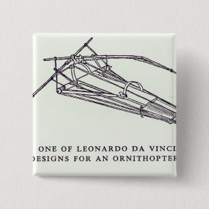 Badge Carré 5 Cm Les conceptions de Leonardo da Vinci pour un