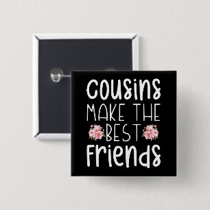 Badge Carré 5 Cm Les Cousins Font Fleur Les Meilleurs Amis De Beaux