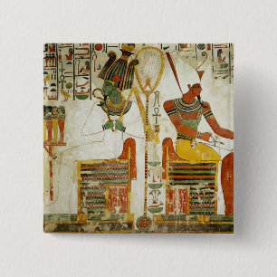Badge Carré 5 Cm Les dieux Osiris et Atum, de la tombe de