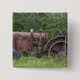 Badge Carré 5 Cm Les Etats-Unis, Vermont, MANCHESTER : Tracteur