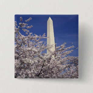 Badge Carré 5 Cm Les Etats-Unis, Washington DC. Festival de fleurs