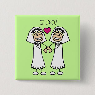 Badge Carré 5 Cm Les faveurs du mariage lesbien