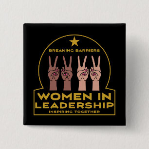 Badge Carré 5 Cm Les Femmes À La Direction