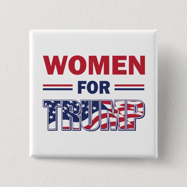 Badge Carré 5 Cm Les Femmes Pour Trump (Devant)
