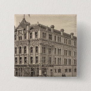 Badge Carré 5 Cm Les Frères Bitting au Kansas