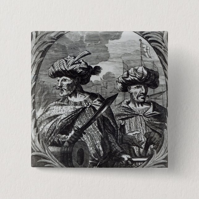 Badge Carré 5 Cm Les frères de Barbarossa (Devant)