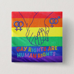 Badge Carré 5 Cm Les gays ont des droits