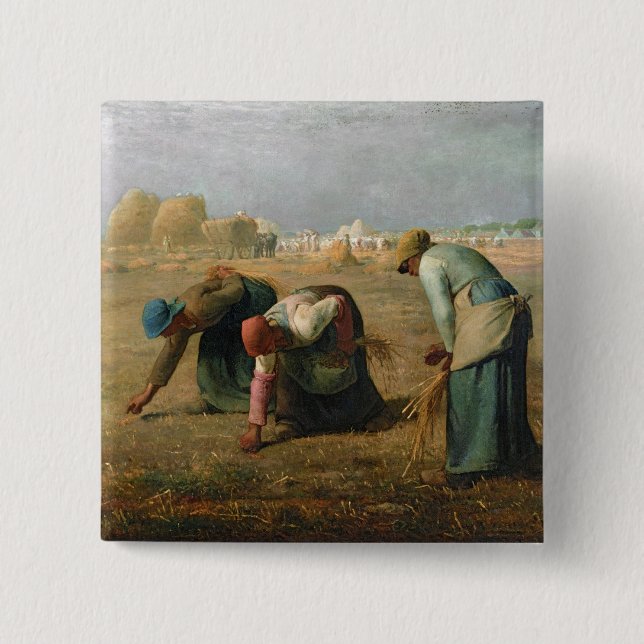 Badge Carré 5 Cm Les glaneurs, 1857 (Devant)