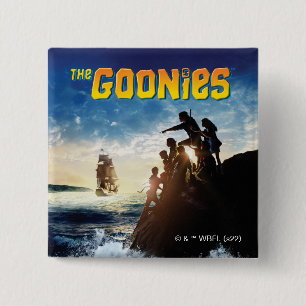 Badge Carré 5 Cm Les Goonies Pirate Ship Théâtre Art