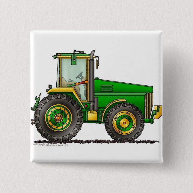 Badge Carré 5 Cm Les grands picots d'entraîneur verts (Devant)