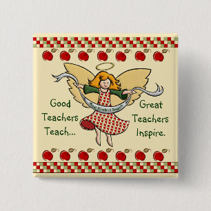 Badge Carré 5 Cm Les grands professeurs inspirent