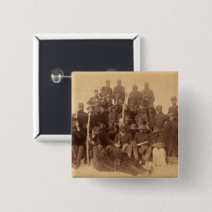 Badge Carré 5 Cm Les guerriers du buffle : la cavalerie noire améri