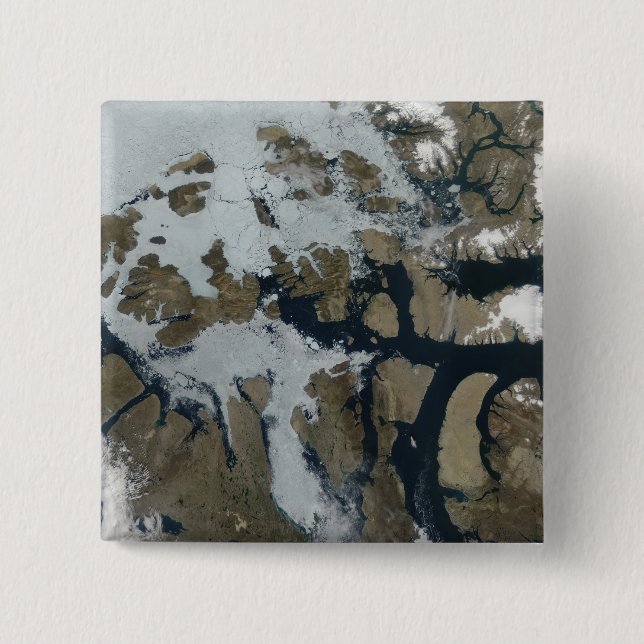 Badge Carré 5 Cm Les îles Reine-Élisabeth (Devant)