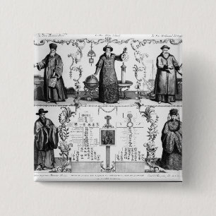 Badge Carré 5 Cm Les jésuites en Chine